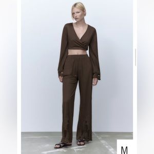 Brown Zara pant set